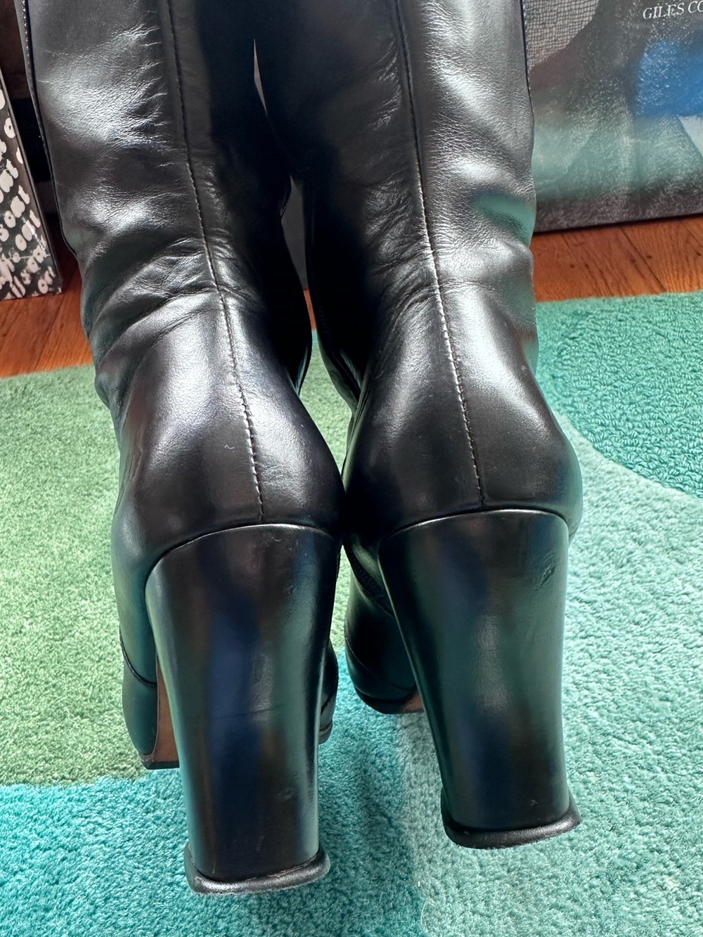 Fluevog Elegant Conversations Jillian black heeled midcalf boot -7 (fits 6.5/6) - Picture 7 of 16